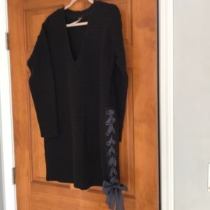 Free People Heart It Lace Up Sweater Dress/Tunic